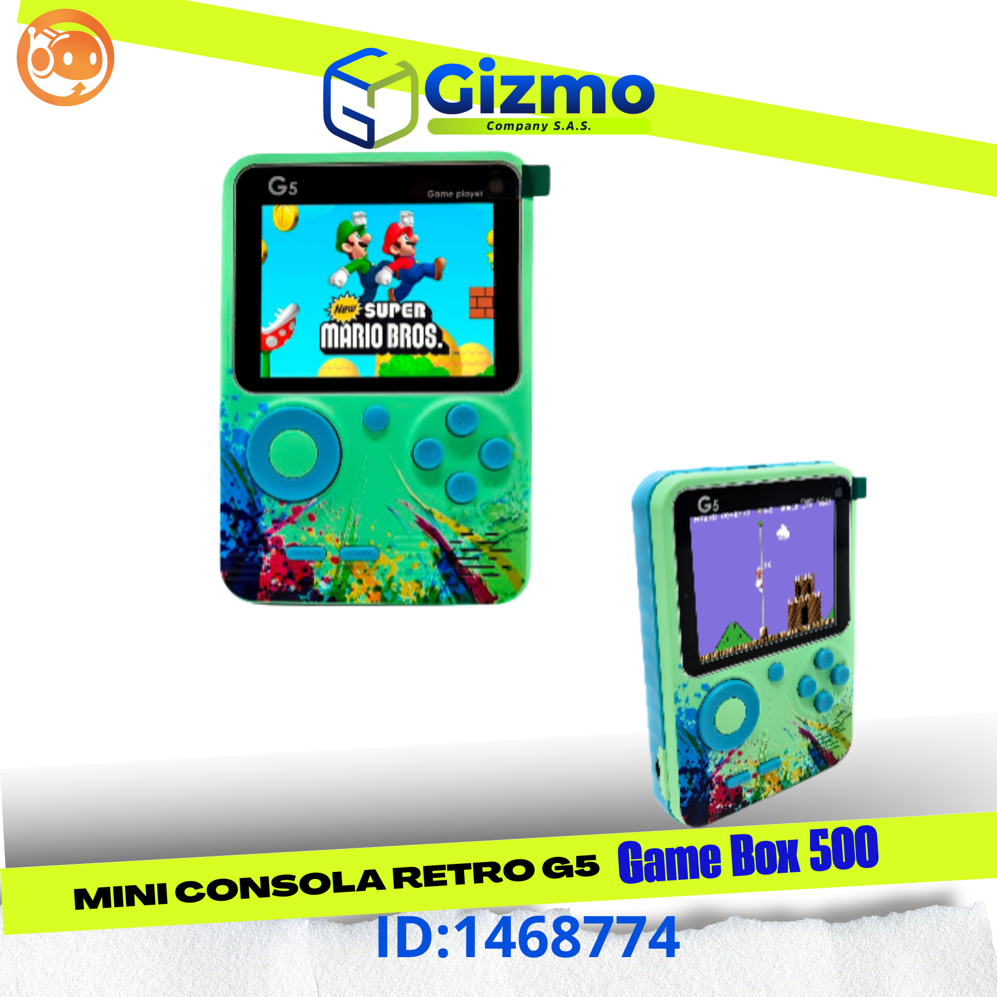 Mini Consola Retro G5 Game Box 500 Jueg